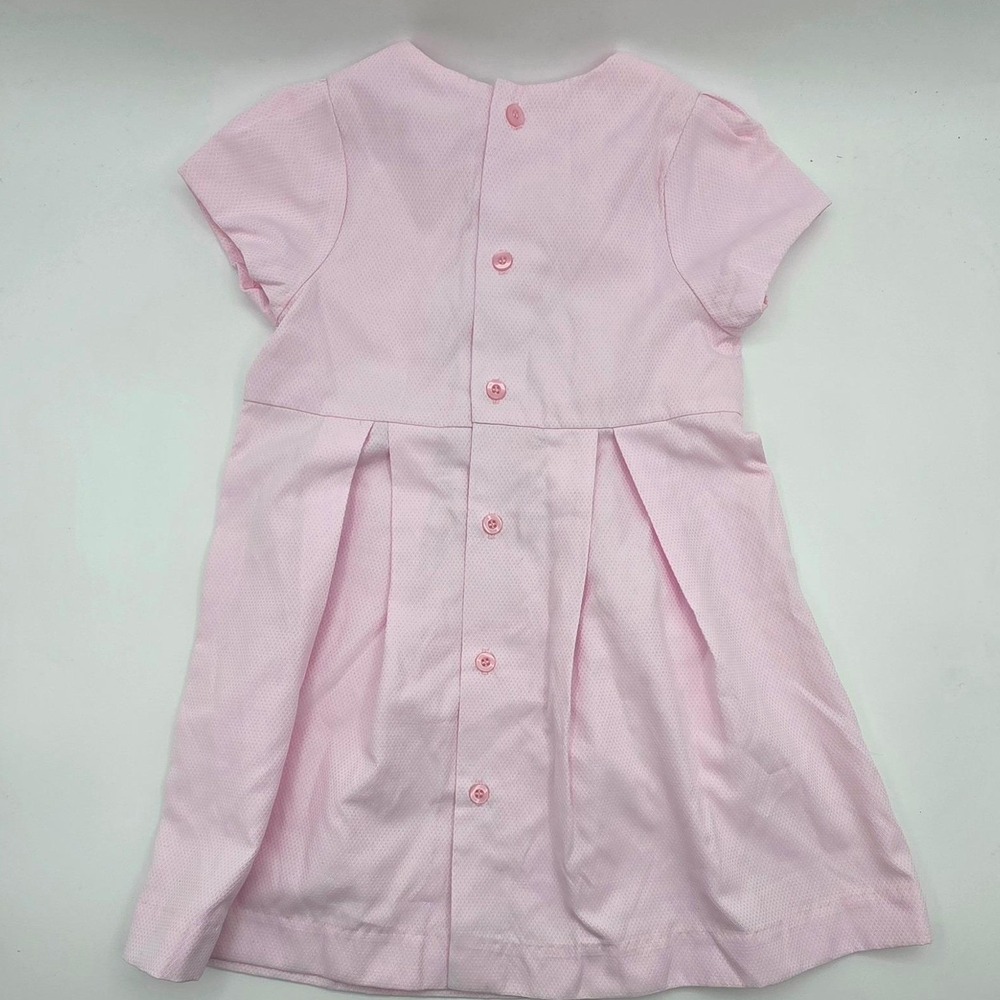 Carriage Boutique Toddler Girls Pink Pique Scalloped Bow Dress Size 2T - Picture 3 of 4